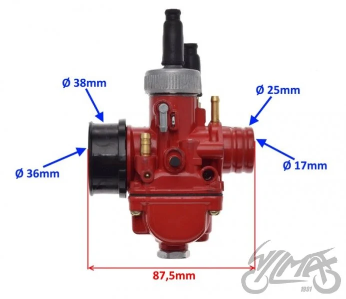 Gaźnik 17,5 mm zamiennik dla Dellorto typ PHBG — AY56551R — ujęcie 2