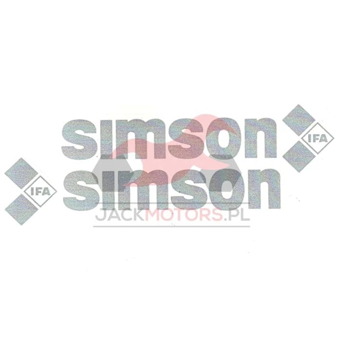 Naklejka Simson ramy SR50 srebrna — ujęcie 1