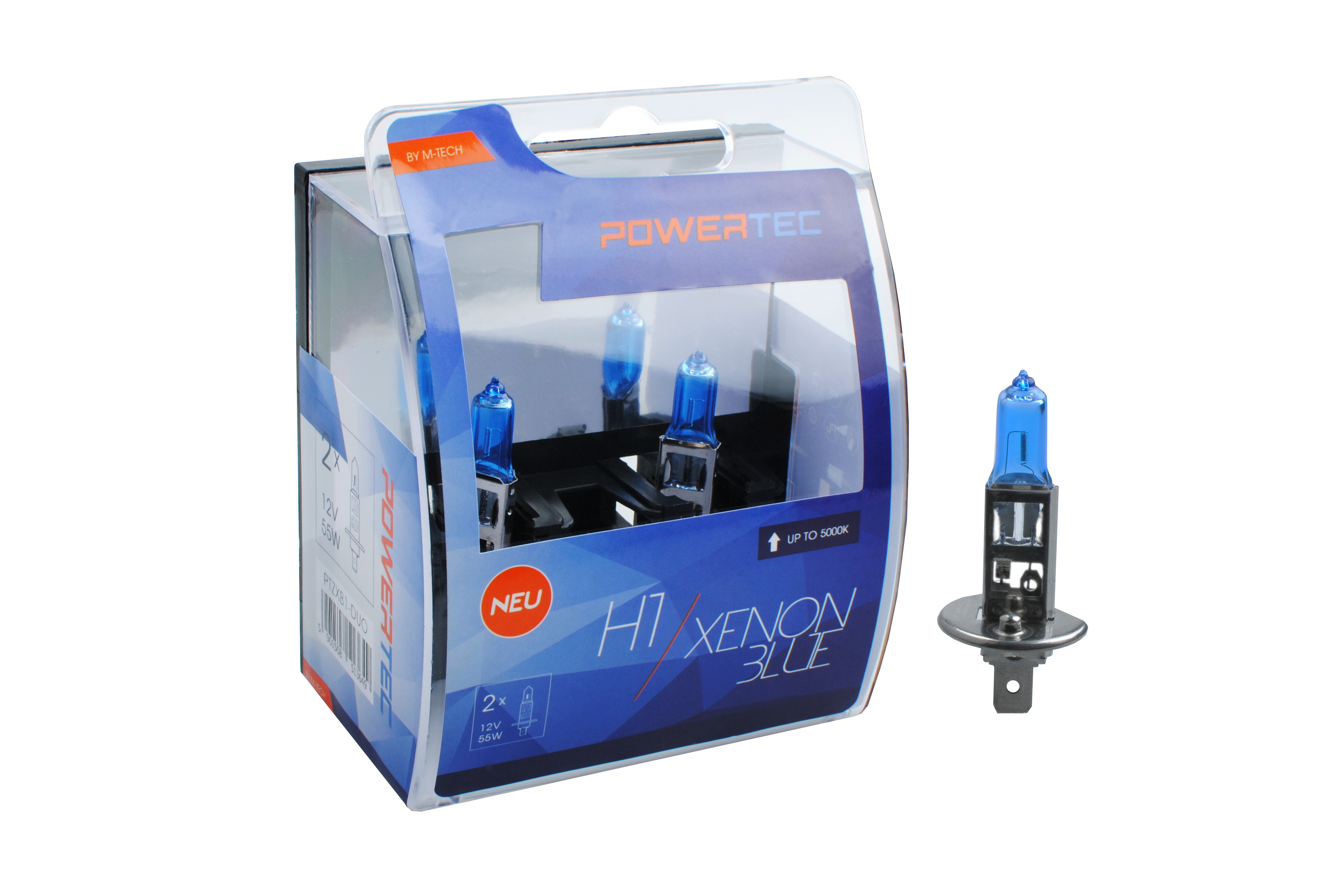 Żarówka halogenowa H1 12 V 55 W xenon Blue M-Tech PTZXB1-DUO — ujęcie 2
