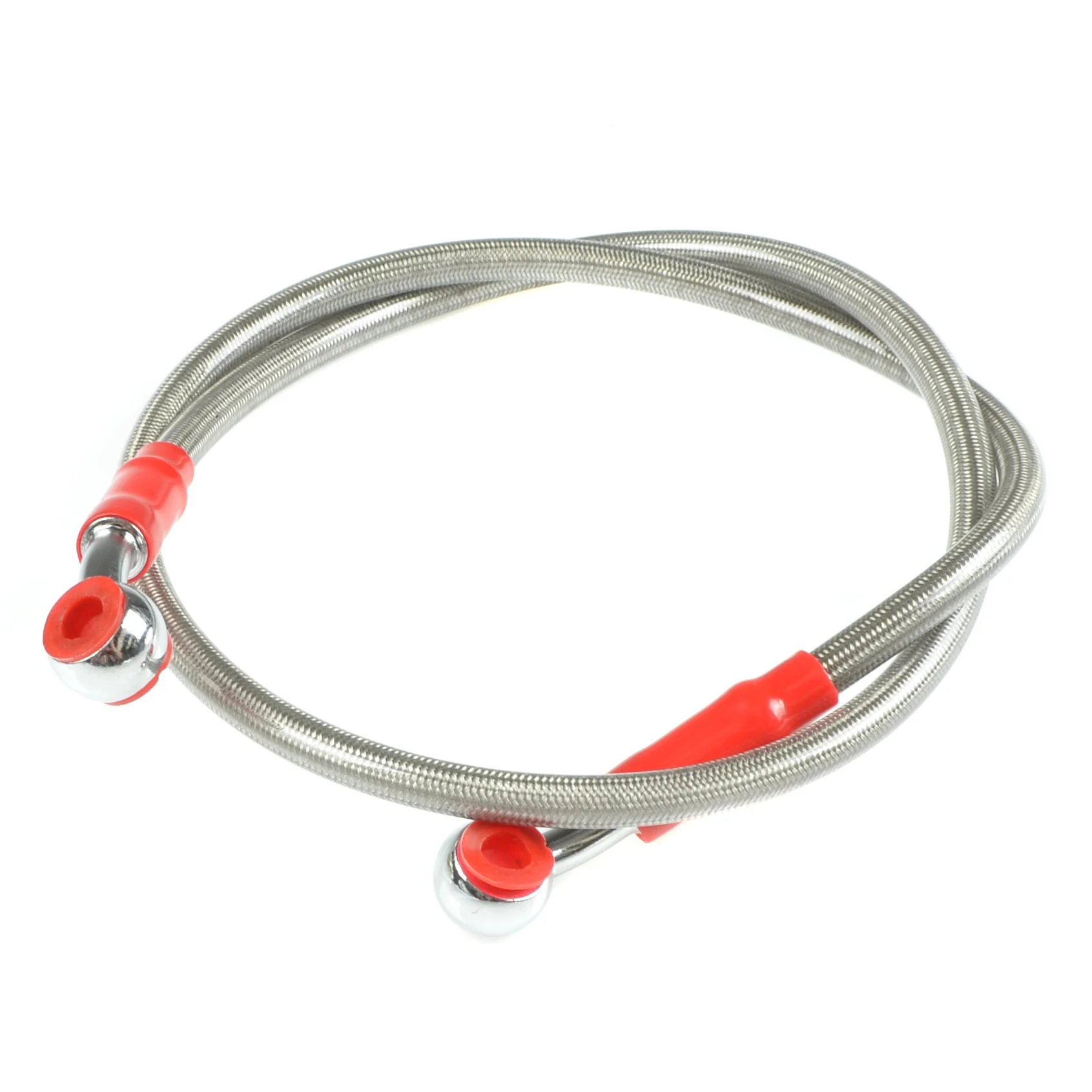 Przewód hamulcowy Racing Force V2 w oplocie 80 cm srebrny — ujęcie 1