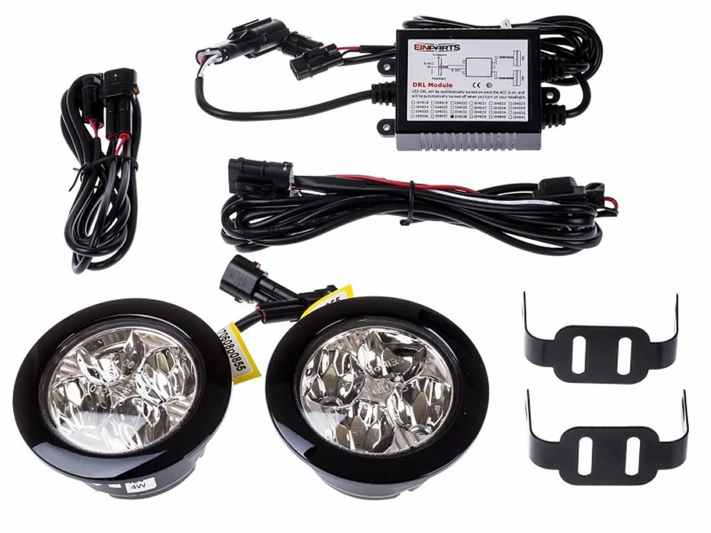 Lampy dzienne diodowe EinParts 12/24V 2x4W OKRĄGŁE POŁYSK OSRAM LED — ujęcie 6