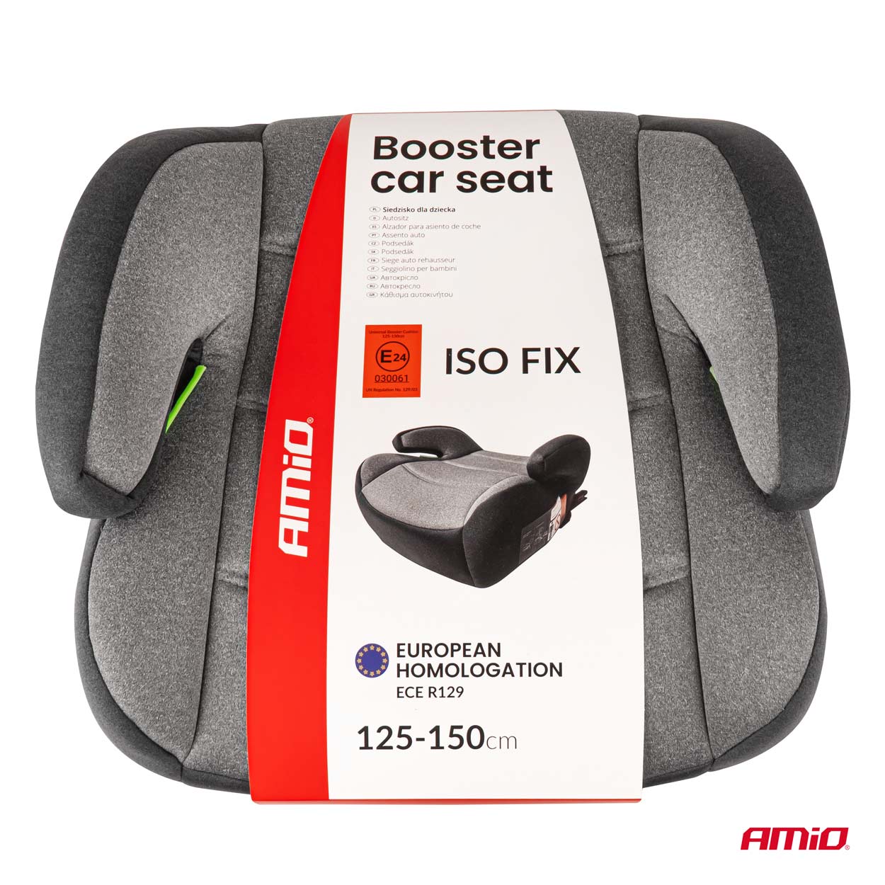 Podstawka (siedzisko) samochodowa dla dzieci z mocowaniem ISOFIX ECE R129 I-Size 125-150cm — ujęcie 6