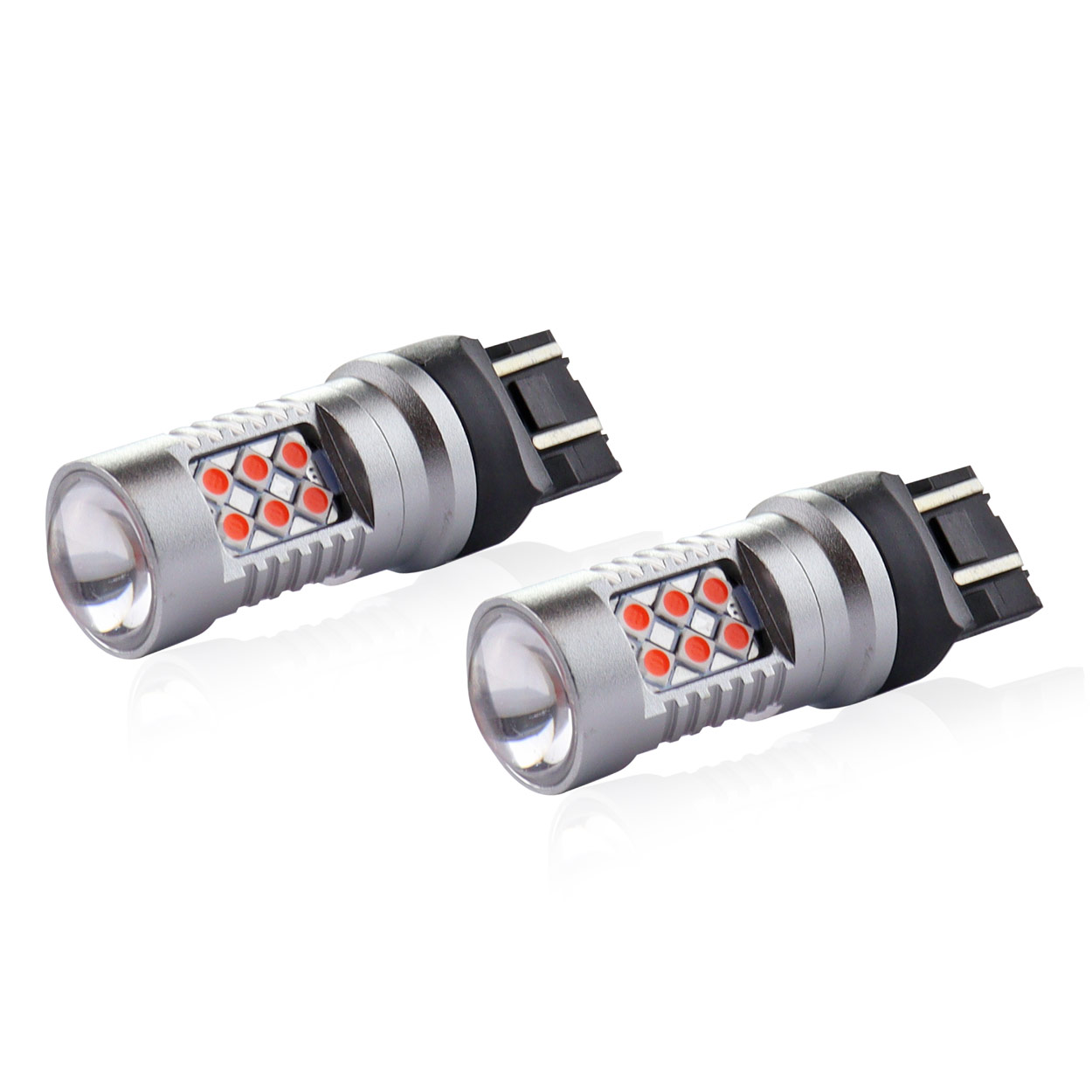 Żarówki LED CANBUS 24SMD T20 WR21/5W Red Czerwone 12 V 24 V — ujęcie 2