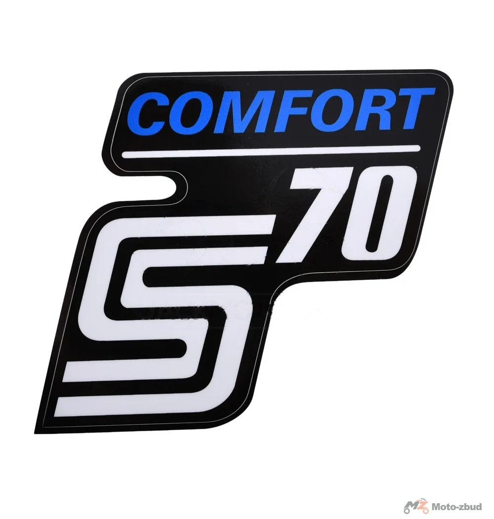 Naklejka Simson S70 pokrywy comfort niebieska premium MZA