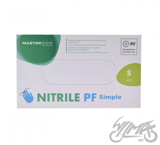Rękawice nitrylowe Master Glove S — niebieskie, 100 szt. — ujęcie 1