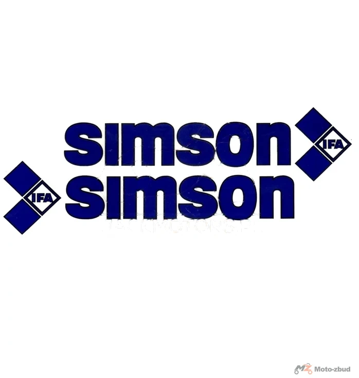 Naklejka Simson ramy SR50 niebiesko - czarna