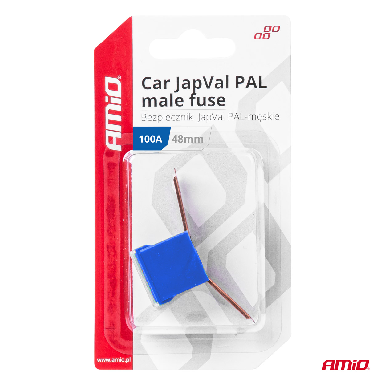 Bezpiecznik samochodowy JAPVAL PAL męski 48 mm 100A — ujęcie 3