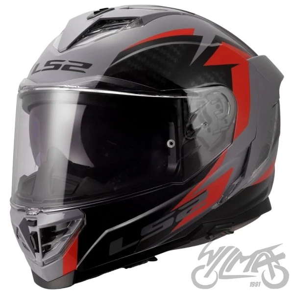 Kask LS2 FF818 Storm III Dynamo Grey Red — rozmiar S — ujęcie 1