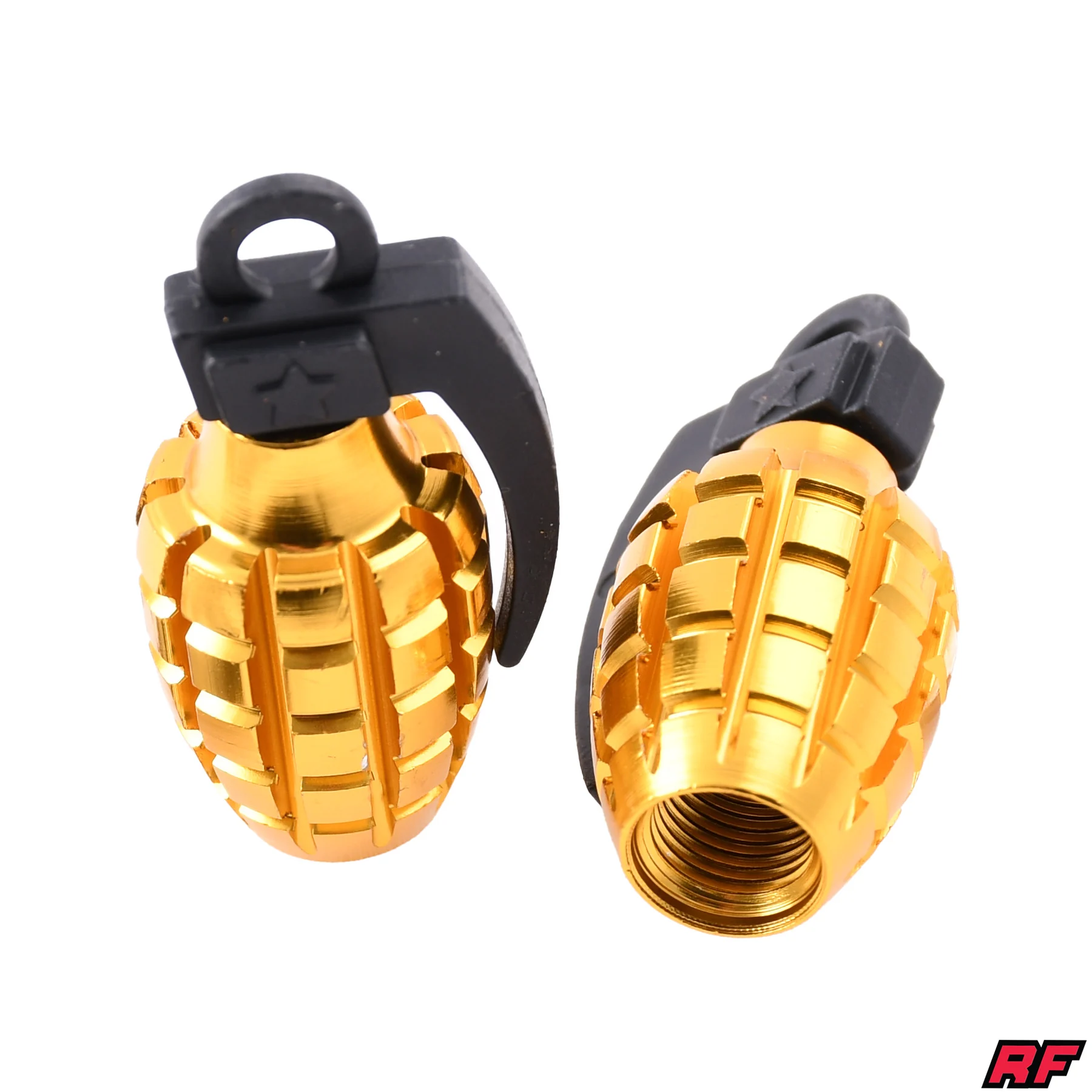 Nakrętka wentyla Racing Force grenade V1 złota 2szt — ujęcie 1