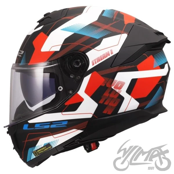 Kask LS2 FF808 Stream II Mika White Blue Red — rozmiar M — ujęcie 2