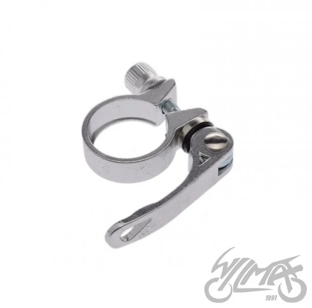 Obejma sztycy 34,9 mm — srebrny, szybkozamykacz — ujęcie 1