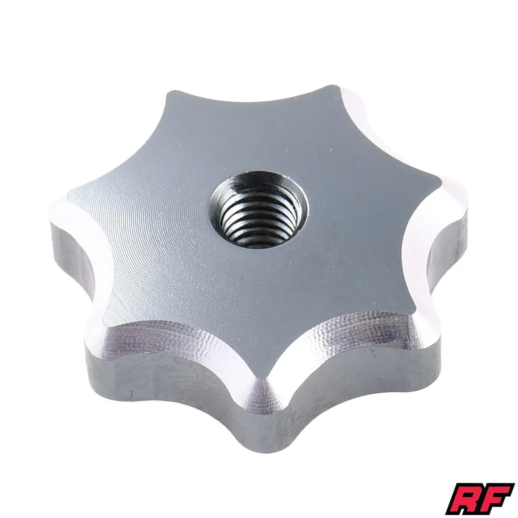 Nakrętka pokrywy bocznej / silnika Simson M6 aluminium CNC titanium Racing Force — ujęcie 1