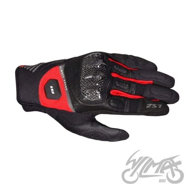 Rękawice motocyklowe LS2 Atom męskie Black Red — 3XL — ujęcie 1