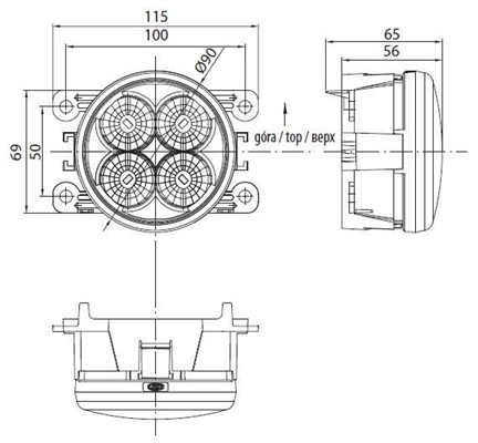 Światła do jazdy dziennej LED LAQ010/ORK Magneti Marelli 713120117010 — ujęcie 3