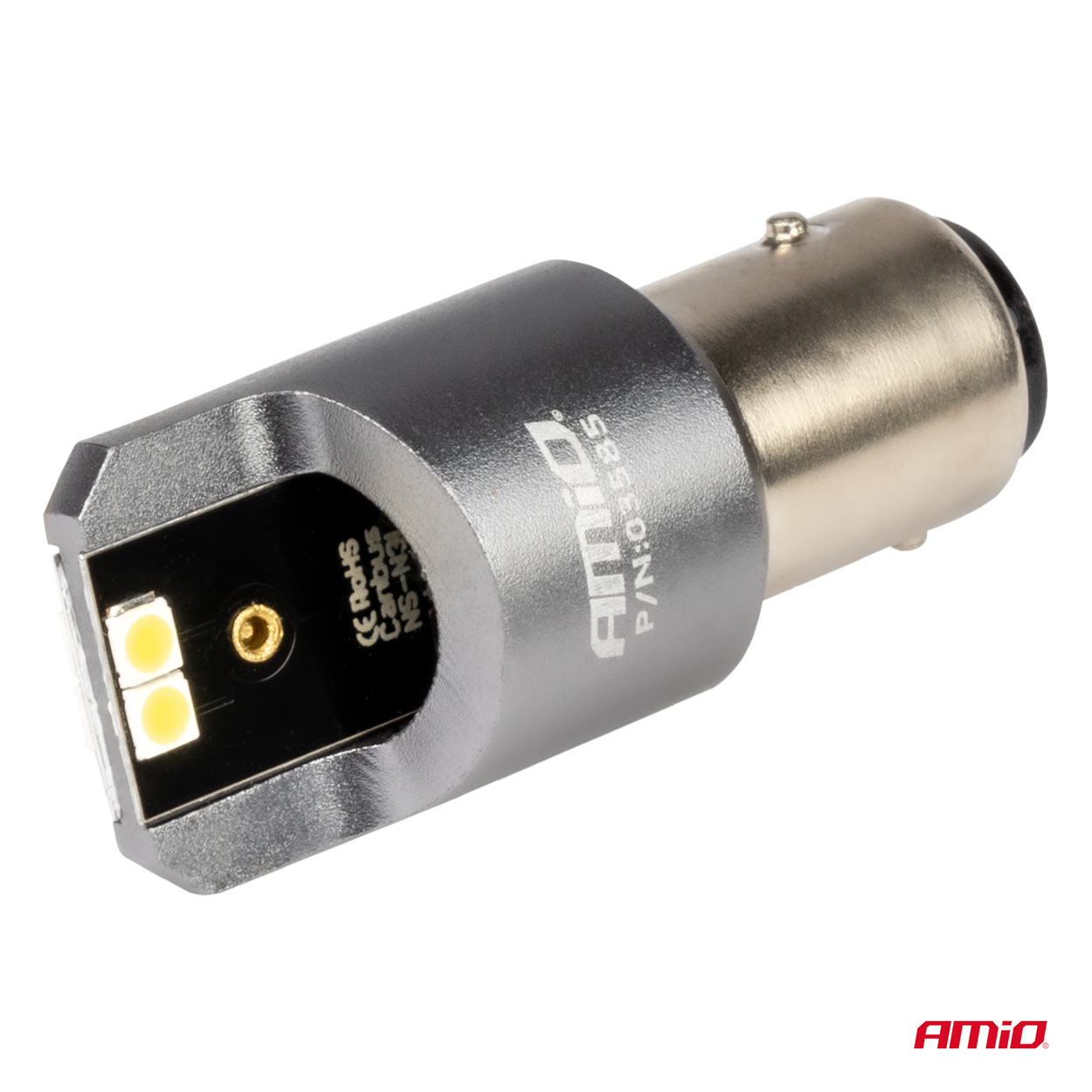 Żarówki LED CANBUS seria PRO BAY15D P21/5W 4x3030 SMD białe 12 V 24 V — ujęcie 3