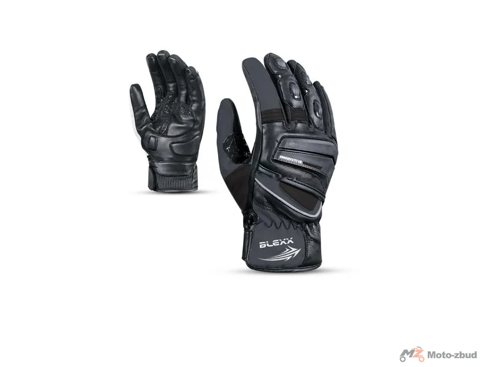 Rękawice motocyklowe tekstylno-skórzane Blexx CE-4161 czarne 3XL