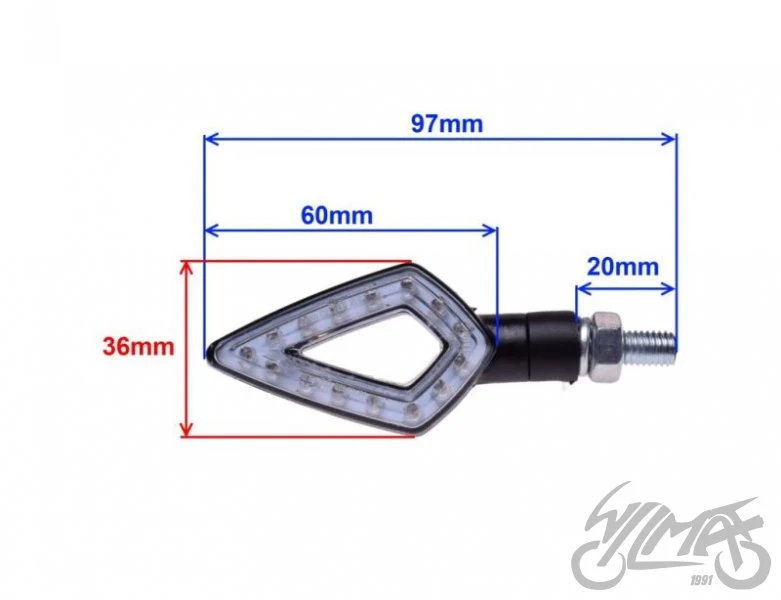 Kierunkowskazy LED 12 V AM1398 — para — ujęcie 2