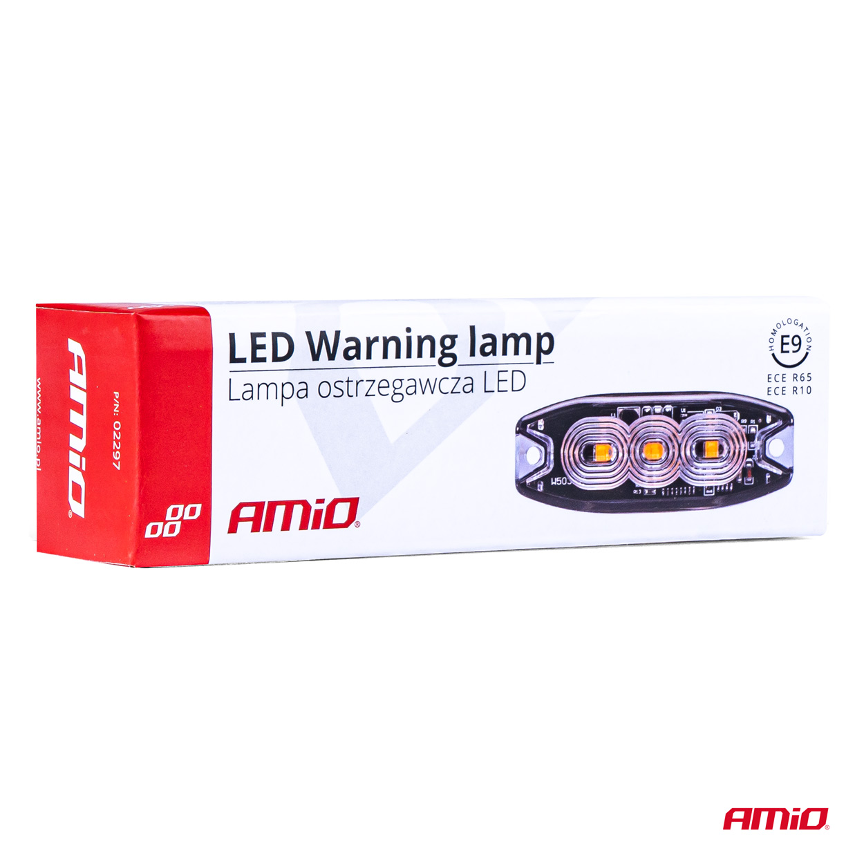 Lampa błyskowa ostrzegawcza płaska 3 LED R65 R10 12-24V — ujęcie 5