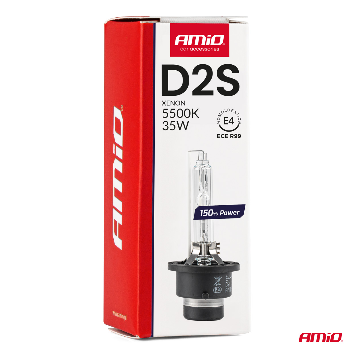 Żarówka ksenonowa żarnik xenon D2S 5500K AMiO 150% POWER — ujęcie 3