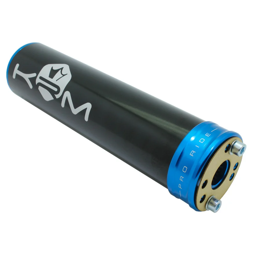 Końcówka wydechu KRM Pro Ride aluminium czarno niebieska 50-70 cm³ — ujęcie 2