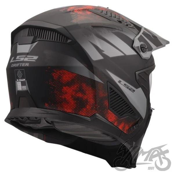 Kask LS2 OF606 Drifter gas Grey Red — rozmiar S — ujęcie 5