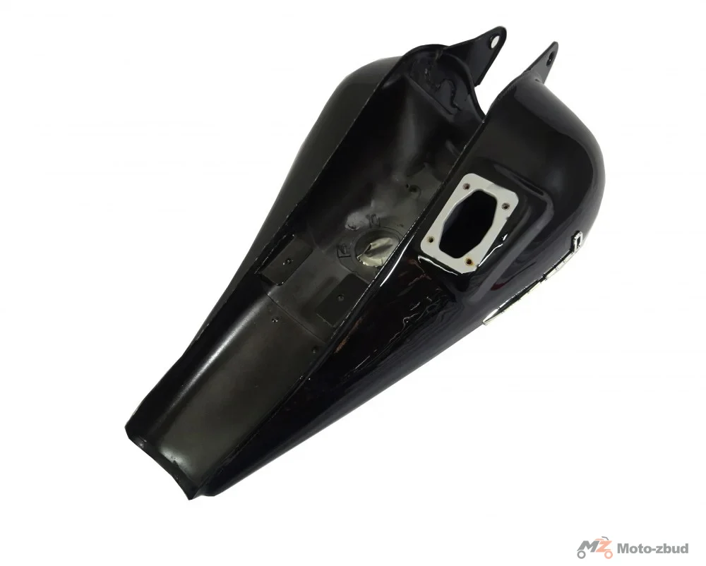 Junak M16 125 cm³ zbiornik paliwa czarny (z paskiem) (pompa 4 śrub) (z naklejkami) — ujęcie 2