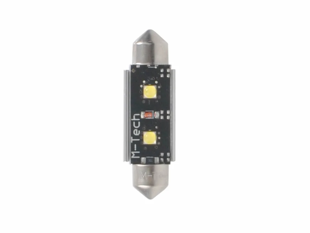 Żarówka rurkowa SV8.5 12V 36mm 2xHP LED CANBUS biała M-TECH PLATINUM (2szt.) — ujęcie 3