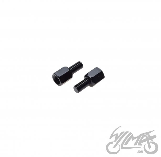 Adaptery lusterek R>L 8>8, czarne — 2 sztuki