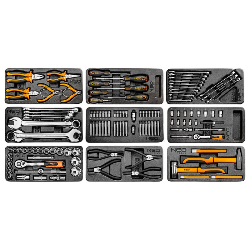 Wózek narzędziowy 129 elementów, 7 szufladowy NEO TOOLS 84-222-9 — ujęcie 2