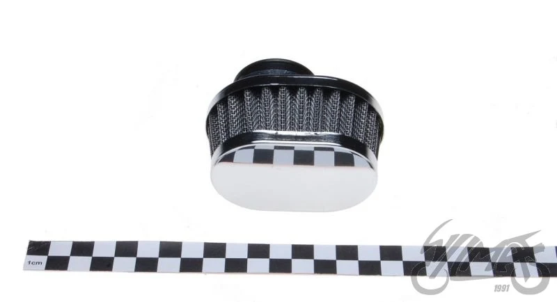 Filtr powietrza 38 mm owalny, niski chrom — ujęcie 2