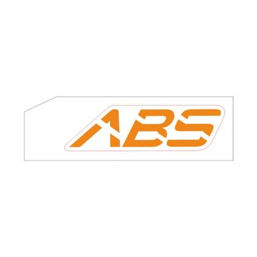 Naklejka "ABS" na błotnik przód pomarańczowa lewa (nr kat.1210312-479000) (Zontes ZT 125-GK)