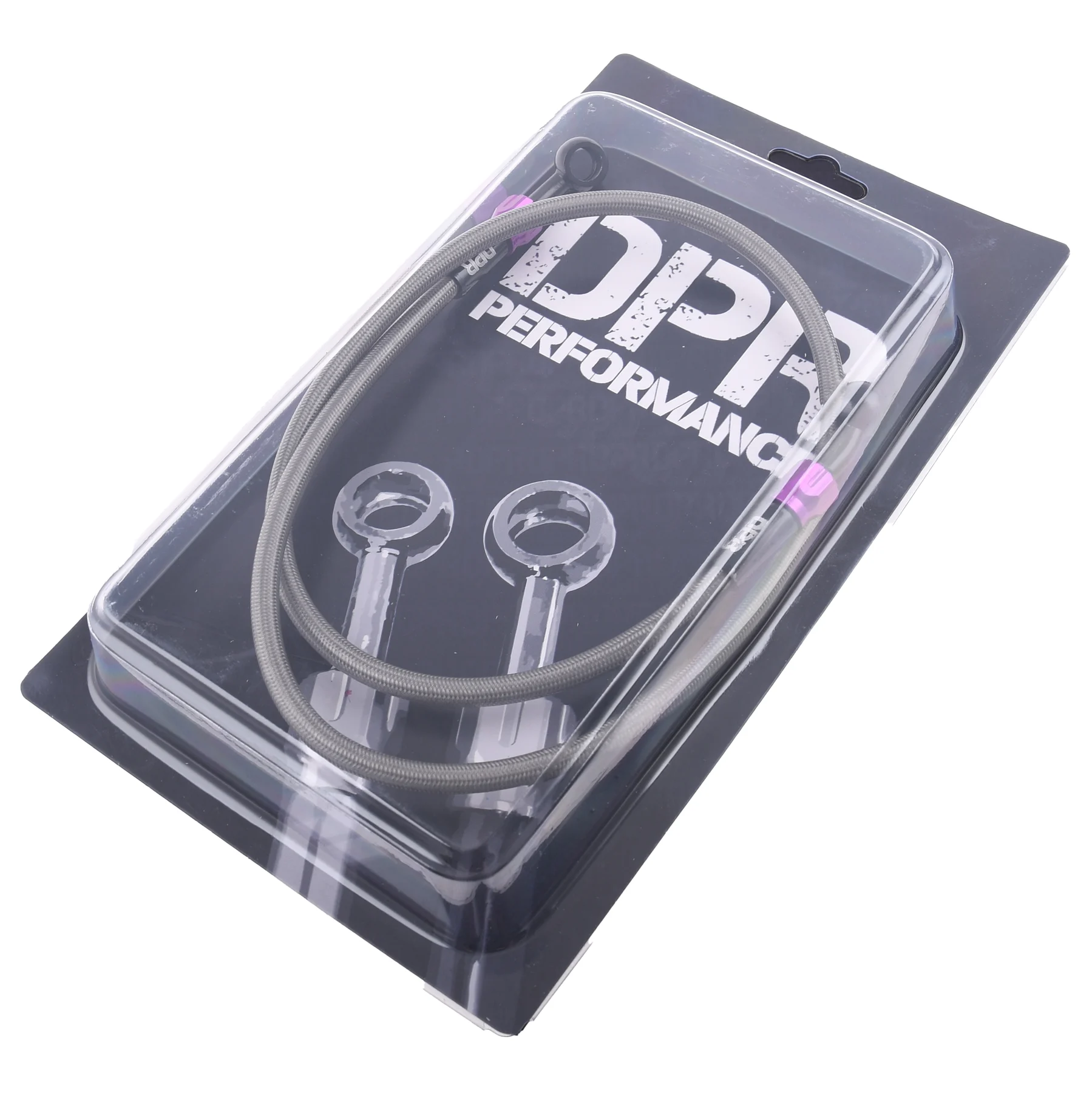 Przewód hamulcowy w oplocie 90 cm srebrno fioletowy V2 DPR Performance — ujęcie 2