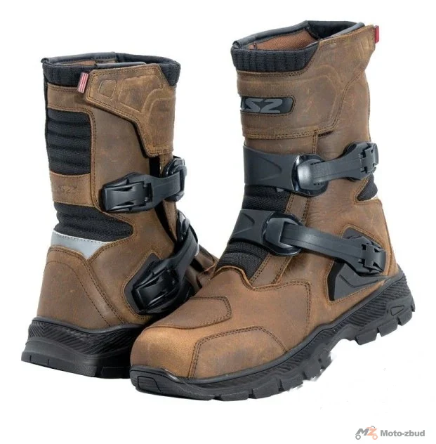 Buty motocyklowe LS2 Adventure WP — brązowe, rozmiar 47