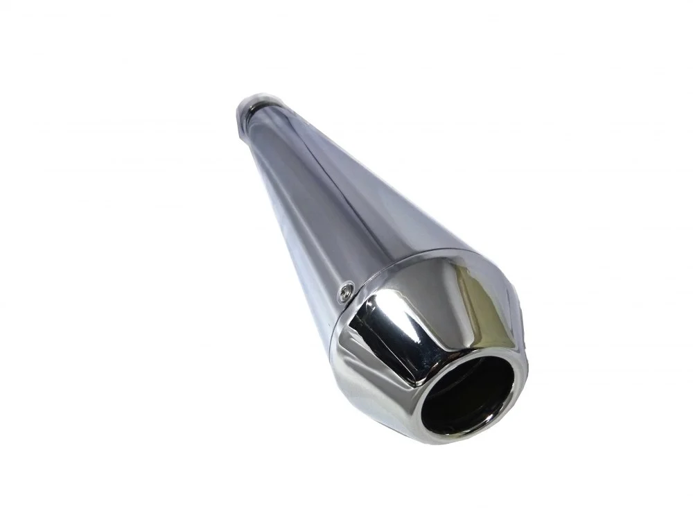 Junak M11 CAFE/M14 125 cm³ tłumik prawy (chrom) (pusty) — ujęcie 2