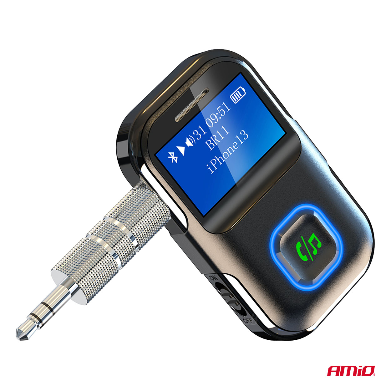Odbiornik bluetooth na mini jack LCD AUX — ujęcie 8