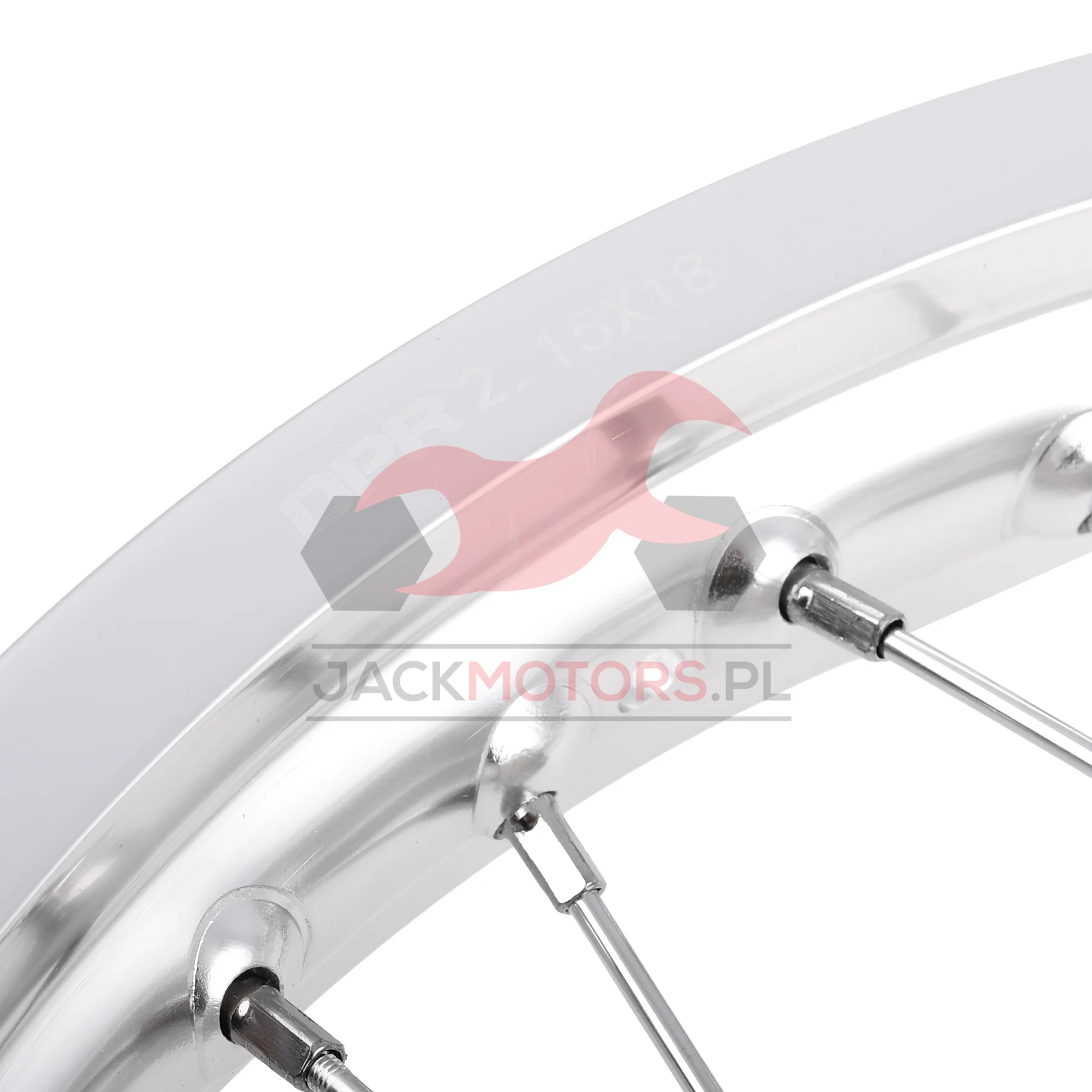 Koło jezdne tył MZ ETZ 250 2,15 × 18 aluminium DPR Classic srebrna piasta + szprychy chrom — ujęcie 3