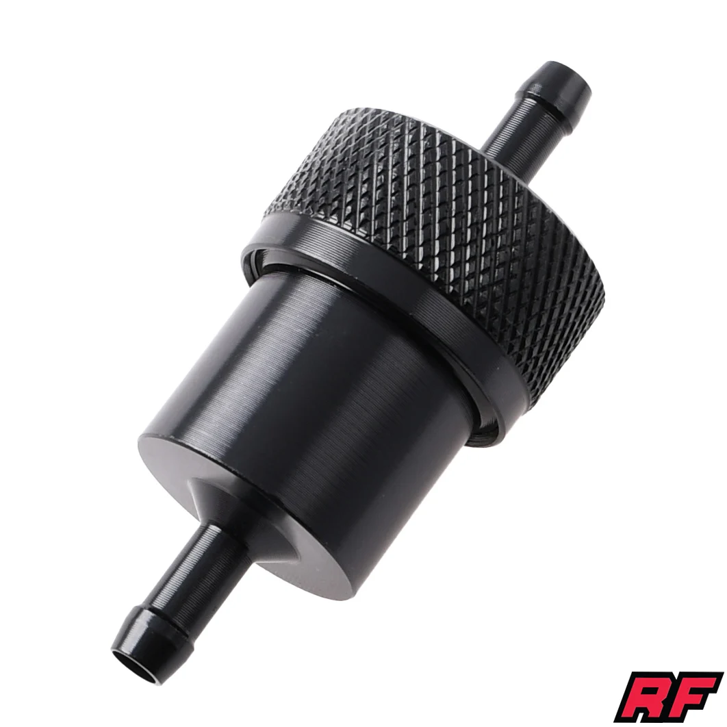 Filtr paliwa aluminium CNC czarny V4 Racing Force
