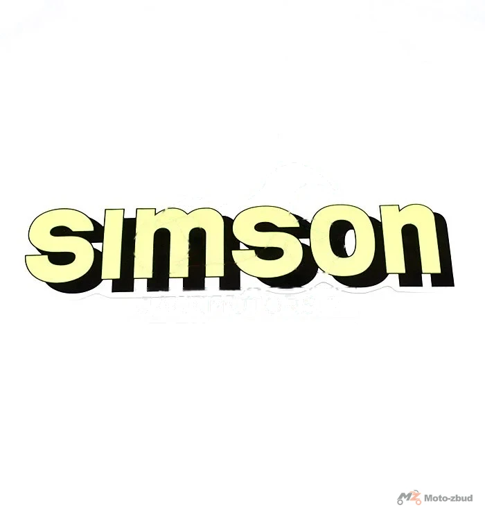 Naklejka Simson zbiornika żółta neon jasna