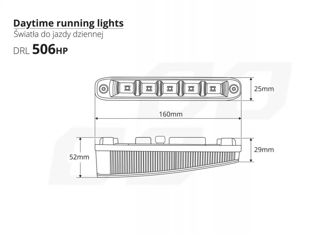 Lampy dzienne diodowe 5 HP LED (SKOŚNE) # ATEST RL — ujęcie 4