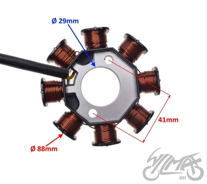 Stator 8 cewek do SYM Jet4 50 / Fiddle II 50 — ujęcie 2