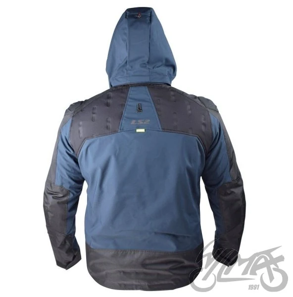Kurtka motocyklowa LS2 Zirconium — niebieski / czarny / żółty Hi-Vis, M — ujęcie 2