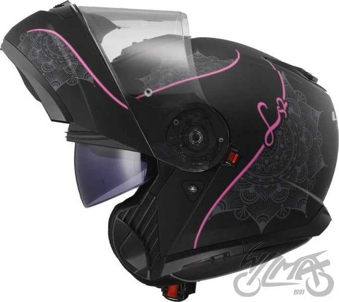 Kask szczękowy LS2 FF908 Strobe II Lux M.Black Pink — L — ujęcie 4