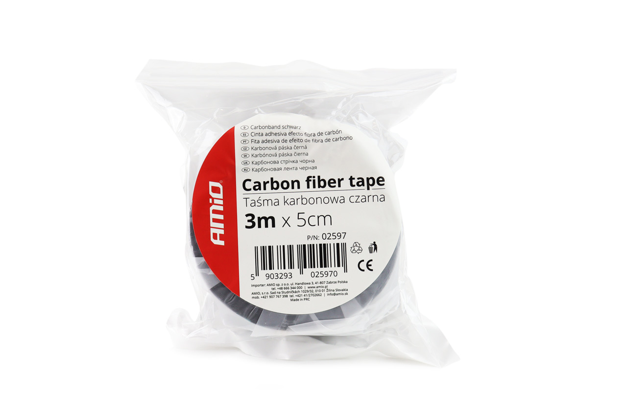 Taśma ochronna carbon czarna 3m x 50 mm — ujęcie 3