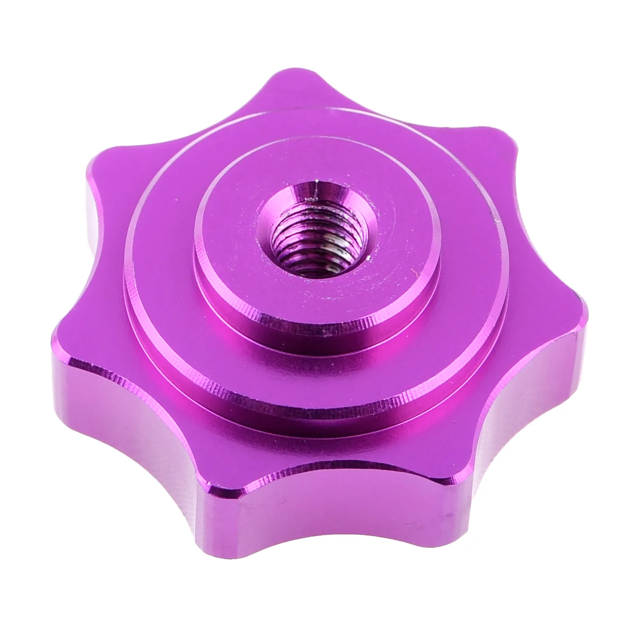 Nakrętka pokrywy bocznej / silnika Simson M6 aluminium CNC fioletowa DPR Performance — ujęcie 2