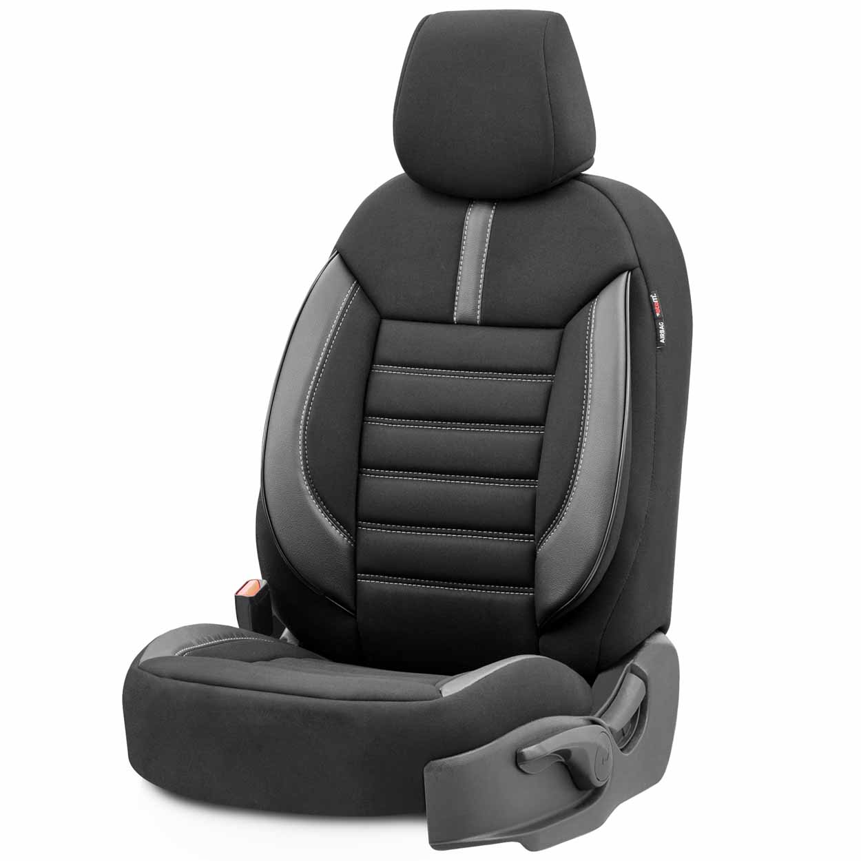 Komplet pokrowców na fotele samochodowe OTOM LIMITED 102 BLACK/GREY 3-ZIP — ujęcie 11