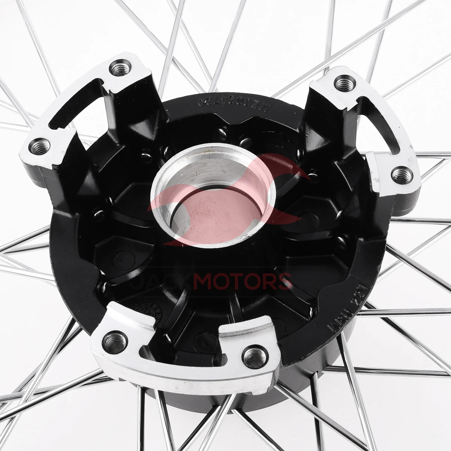 Koło jezdne przód MZ ETZ 1,85 × 18 aluminium DPR Classic hamulec tarczowy czarna piasta + szprychy chrom — ujęcie 5