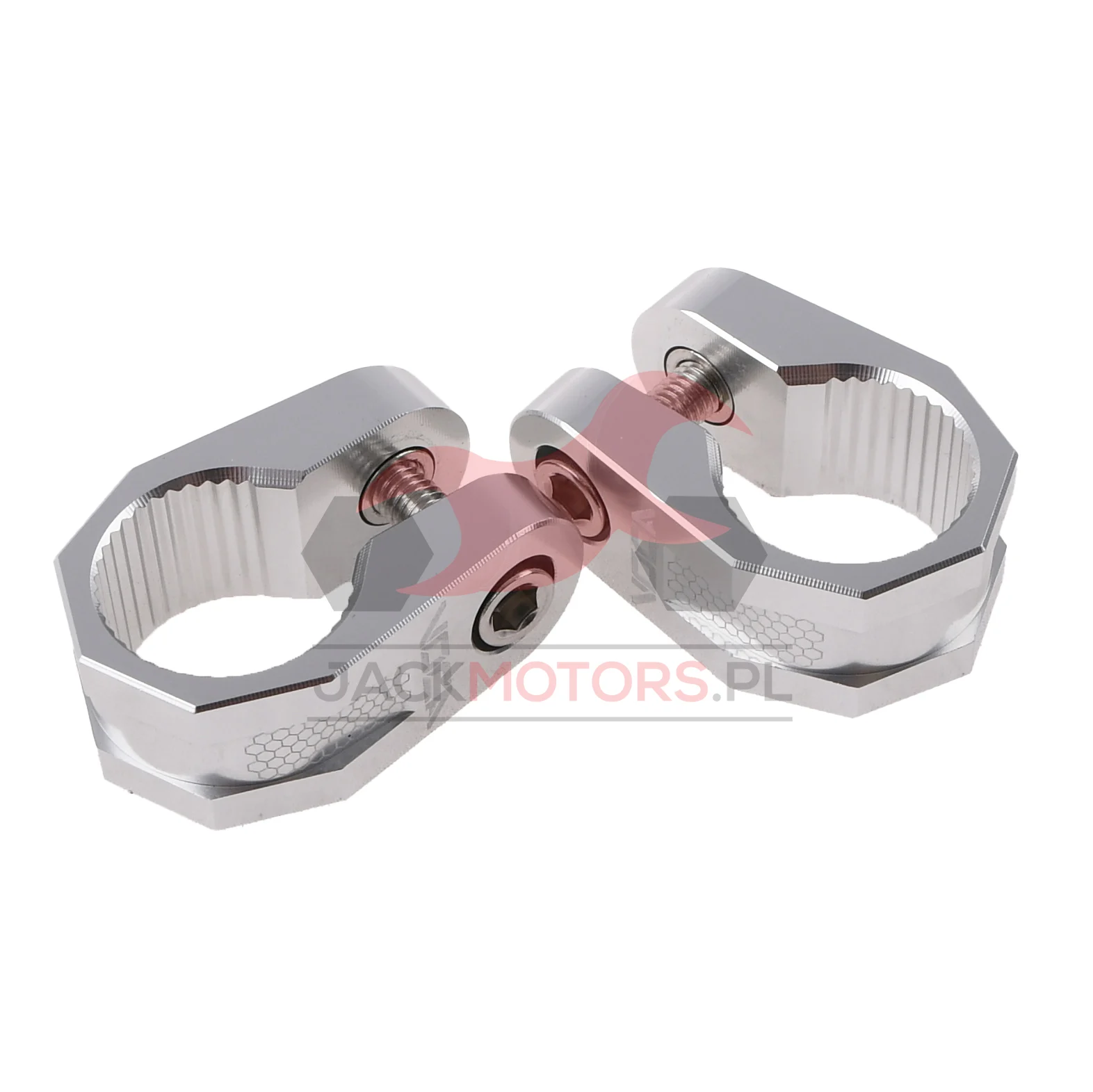 Rozpórka kierownicy aluminium CNC VOCA racing srebrna — ujęcie 2