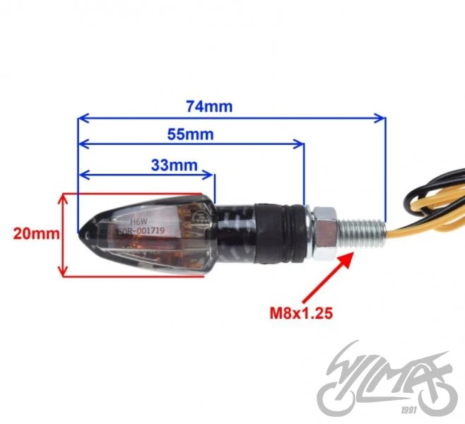 Kierunkowskaz przedni jasny carbon, H6W 12 V — AL70255 — ujęcie 2