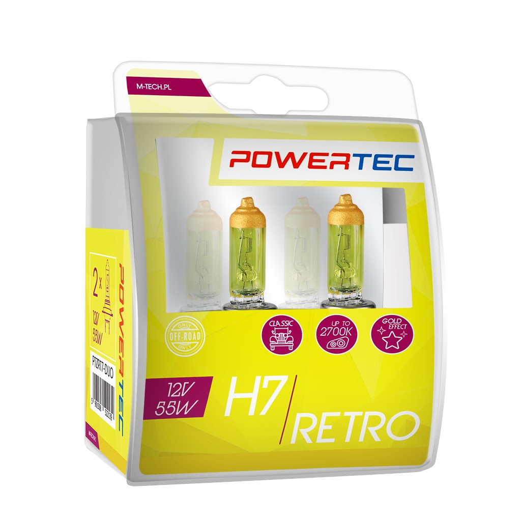 Żarówka halogenowa H7 12 V 55 W Retro M-Tech, 2 szt. PTZRT7-DUO — ujęcie 3