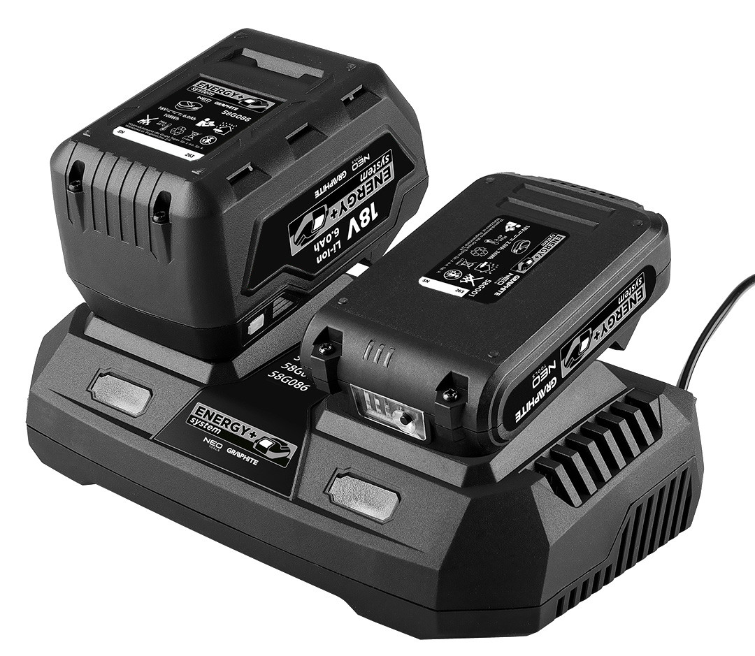 Ładowarka podwójna do akumulatorów GRAPHITE 58G085-1 — ujęcie 2